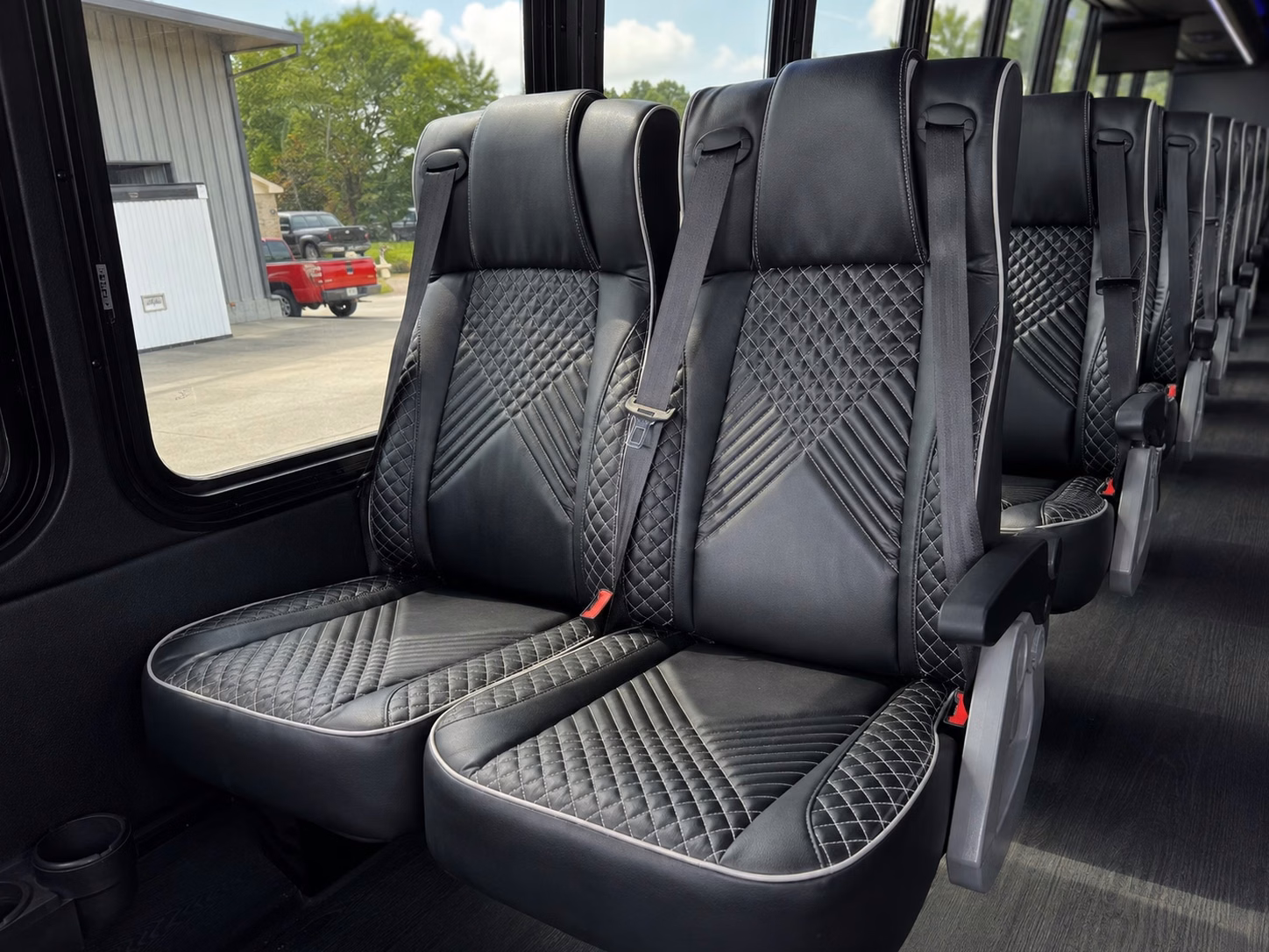 livonia charter bus rental interior